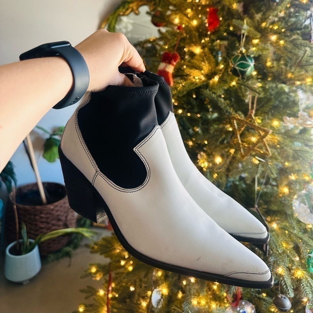Free people white western boots size 39